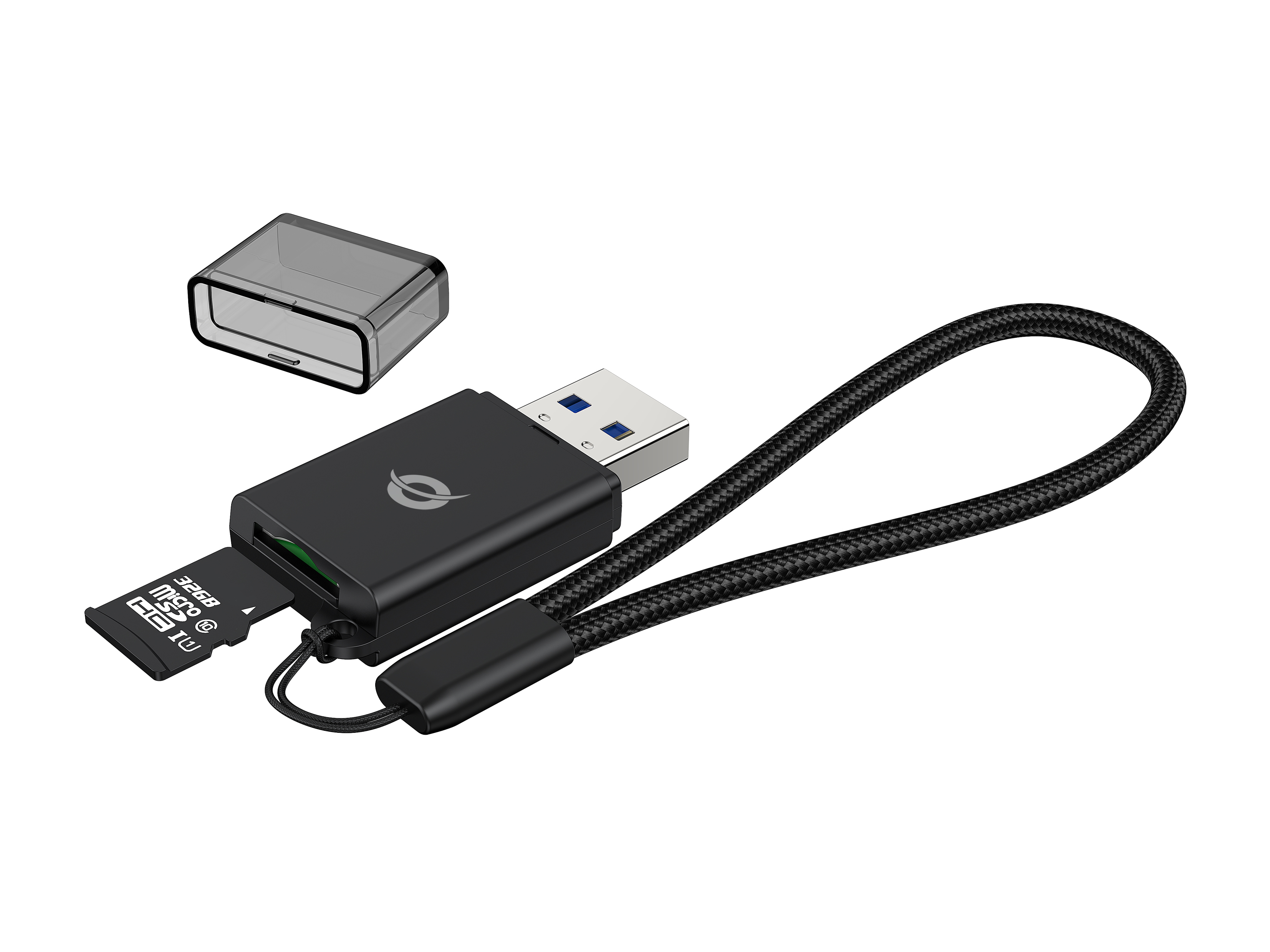 Conceptronic Card USB-A -> Micro SD/TF 3.0 schwarz - Card-Reader - Secure Digital (SD), Ansicht 3