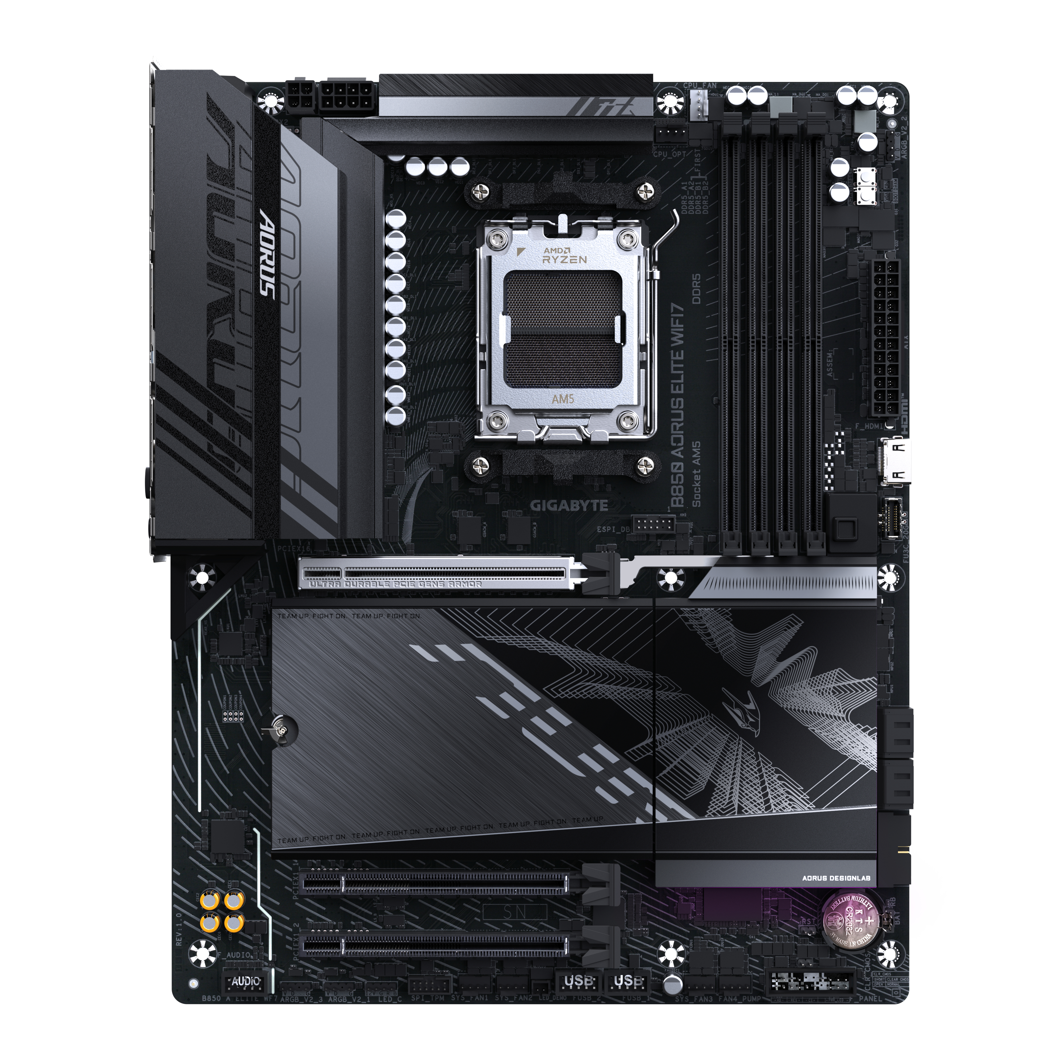 Gigabyte B850 AORUS ELITE WF7 ATX Mainboard - AM5 - DDR5, Ansicht 2