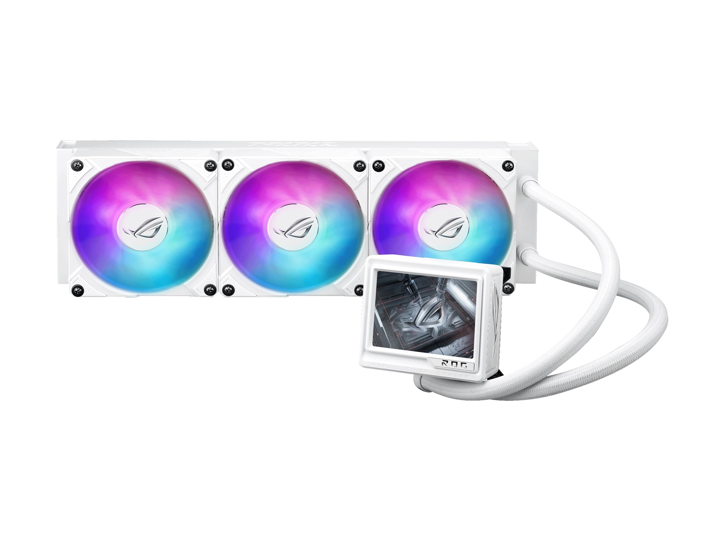 ASUS ROG RYUJIN III - White Edition - Flüssigkühlsystem für CPU im Waterblock-Design - Kühlergröße: 360 mm - (für: AM4, AM5, LGA1851, LGA1700, LGA1200, LGA115x Socket)