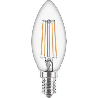 Philips CorePro - Glühbirne mit LED-Filament - Form: B35 - klar Finish - E14 - 4.3 W (Entsprechung 40 W), Ansicht 2