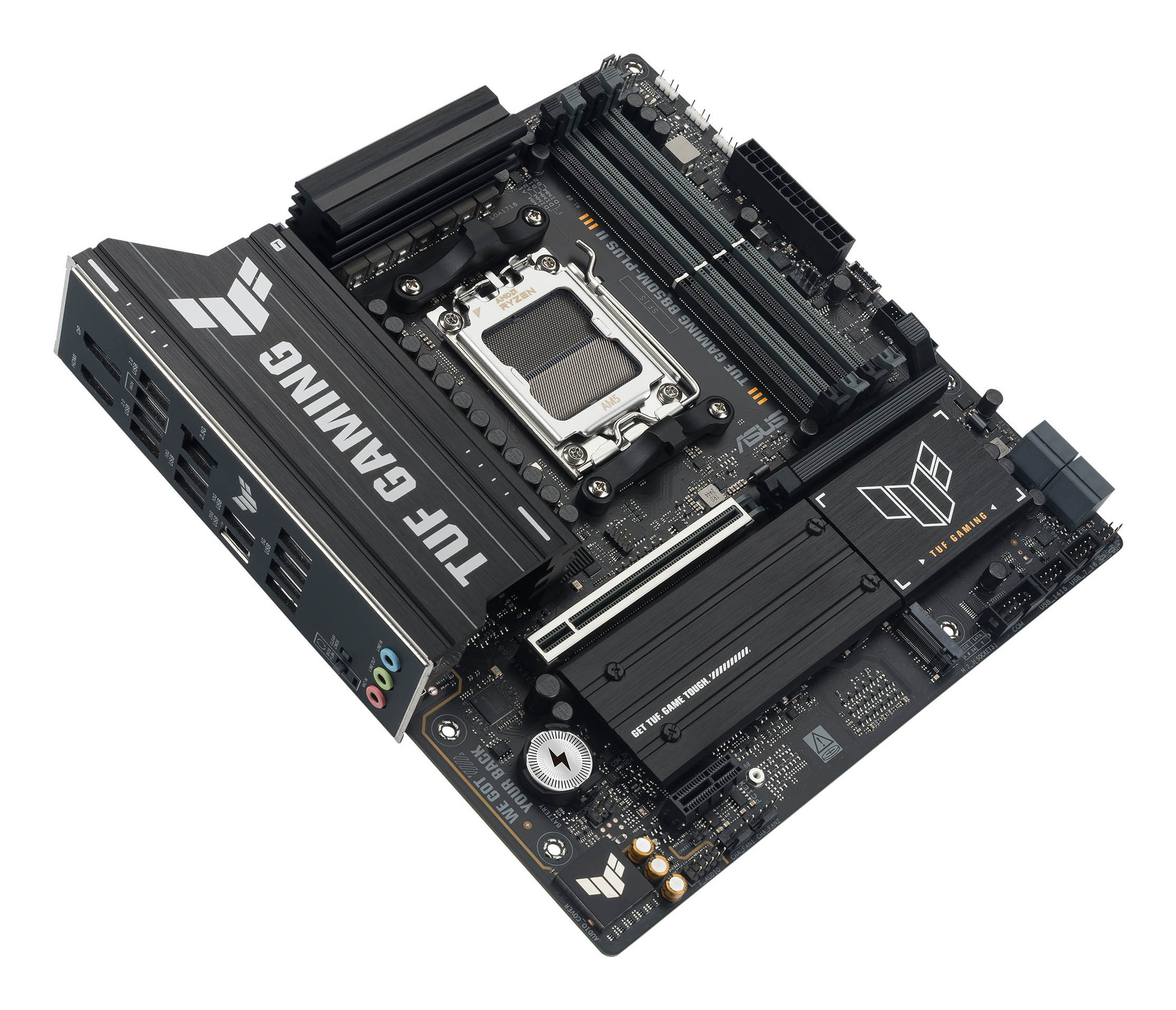 ASUS TUF GAMING B850M-PLUS II - Motherboard - micro ATX - Socket AM5 - AMD B850 Chipsatz - 2.5 Gigabit LAN, Ansicht 3