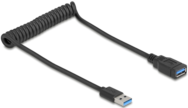 Delock USB 5 Gbps Spiralkabel Typ-A Stecker zu Buchse 0.4 m bis 0.6 - Digital/Daten, Ansicht 3