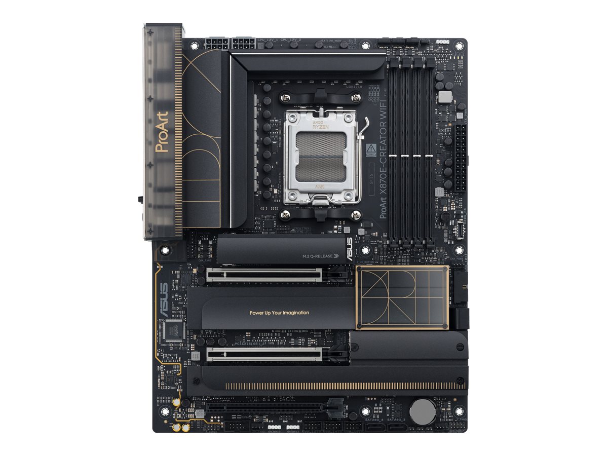 ASUS ProArt X870E-CREATOR WIFI - Motherboard - ATX - Socket AM5 - AMD X870E Chipsatz - USB4, USB-C 3.2 Gen 2x2, USB 3.2 Gen 2, USB 3.2 Gen 1 - Wi-Fi 7, 10 Gigabit LAN, Bluetooth - Onboard-Grafik (CPU erforderlich)