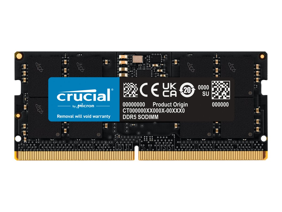 MICRON TECHNOLOGY SO DDR5 16GB PC 4800 CL40 Crucial Value 1,1V retail (CT16G48C40S5)