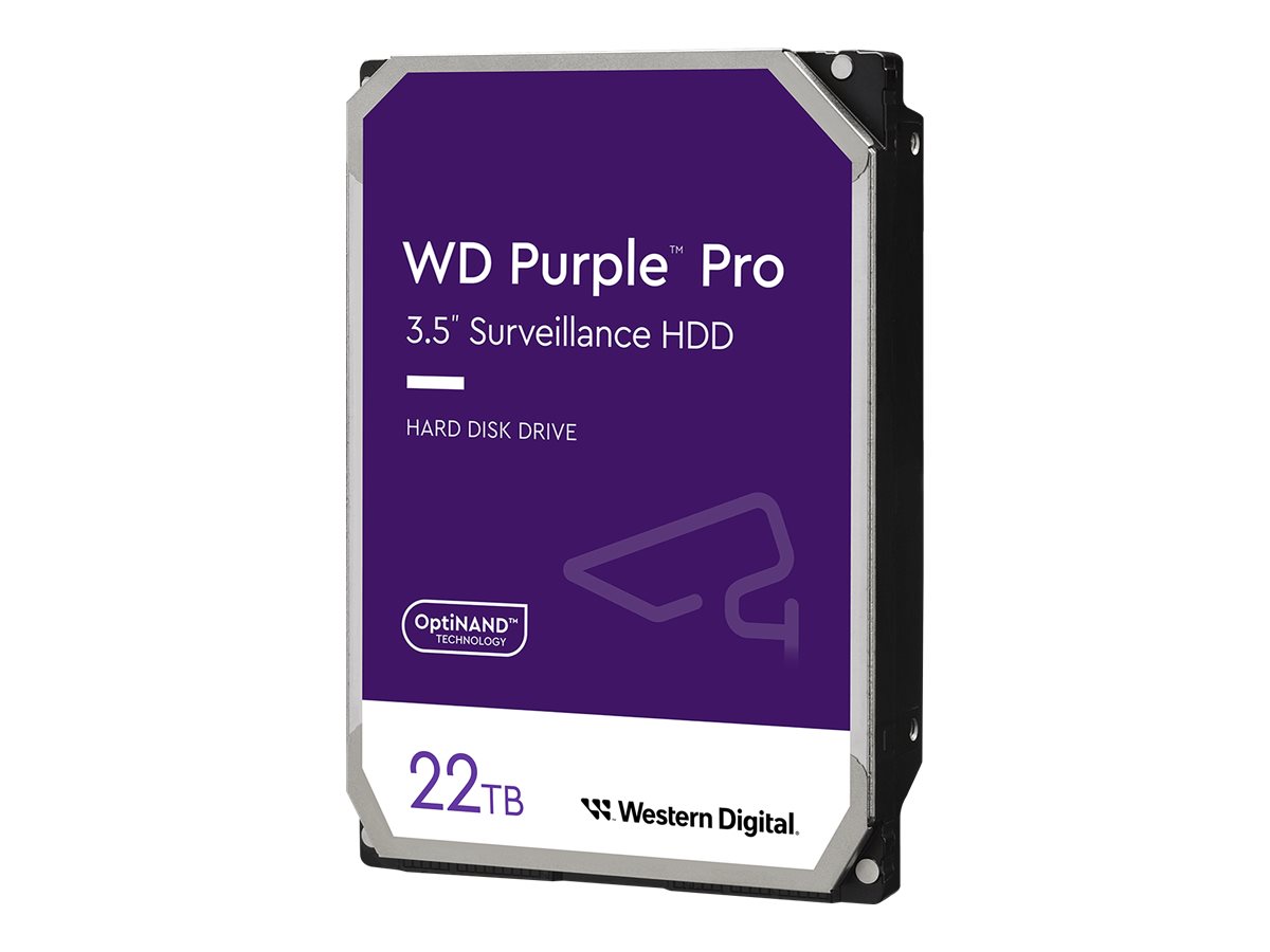 WD Purple Pro WD221PURP - Festplatte - 22 TB - Videoüberwachung, Smart Video - intern - 3.5" (8.9 cm)