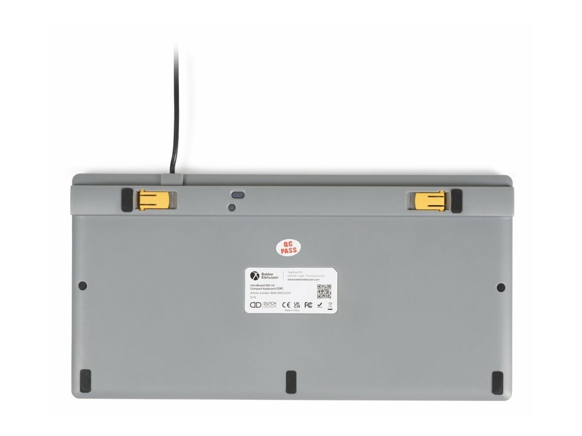 Bakker Elkhuizen UltraBoard 950 V2 - Tastatur - compact USB-C Hellgrau - TL: UK, QWERTY, Ansicht 4