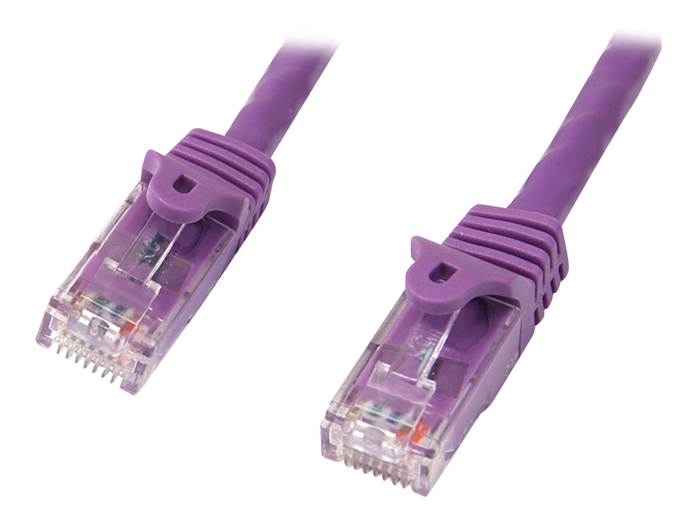 StarTech.com 2m CAT6 Ethernet Cable, 10 Gigabit Snagless RJ45 650MHz 100W PoE Patch Cord, CAT 6 10GbE UTP Network Cable w/Strain Relief, Purple, Wiring is UL Certified/TIA - Category 6 - 24AWG (N6PATC2MPL)