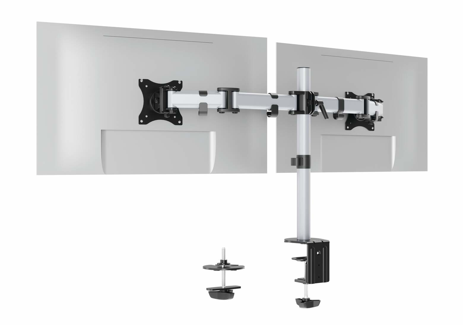 Durable SELECT - Befestigungskit (Gelenkarm, Klammer, Spalte, Schraubmontage) - für 2 LCD-Displays - (13-27), Ansicht 2