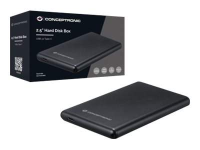 Conceptronic SSD/HDD Gehäuse 2.5 Zoll USB3.1 Type-C      schwarz