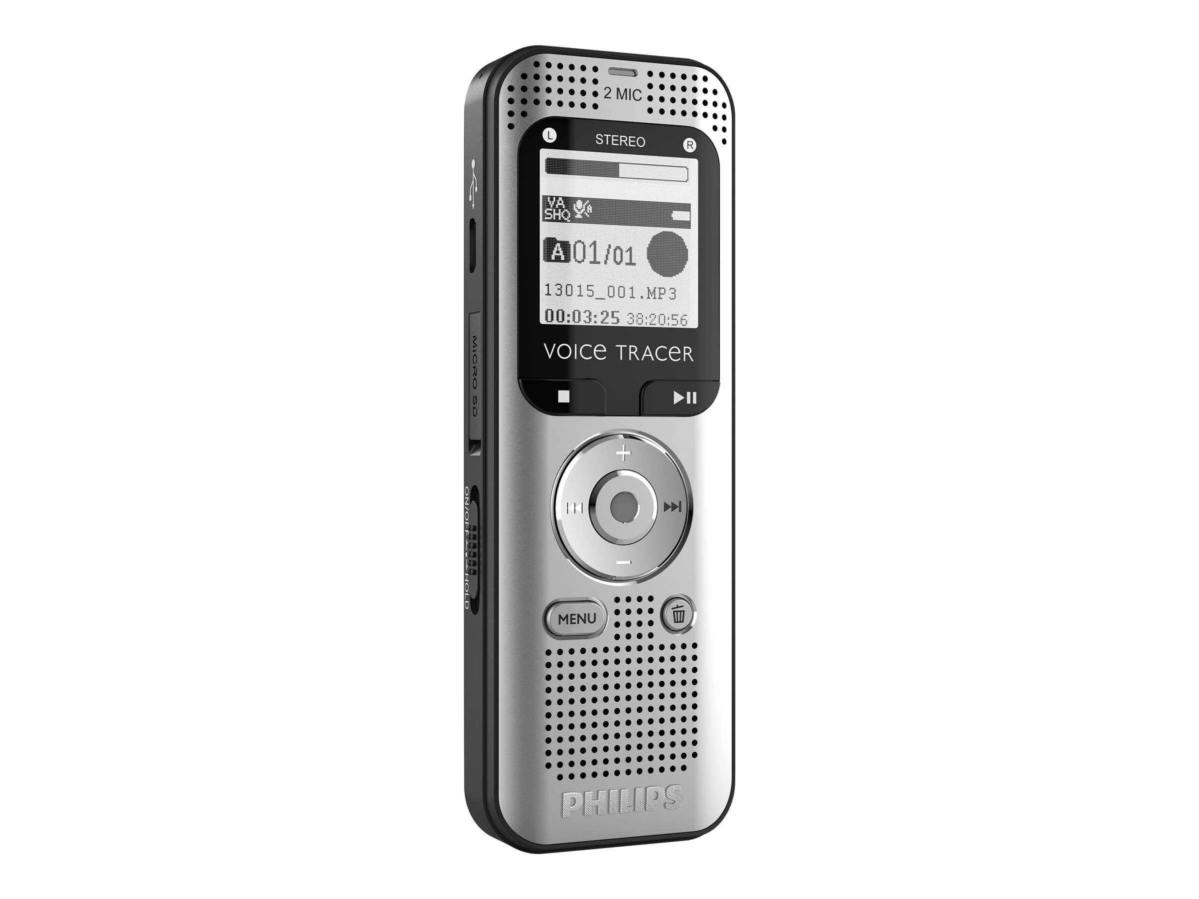 Philips Diktiergerät VoiceTracer Dvt2015 - Recorder - 2.400 min, Ansicht 3