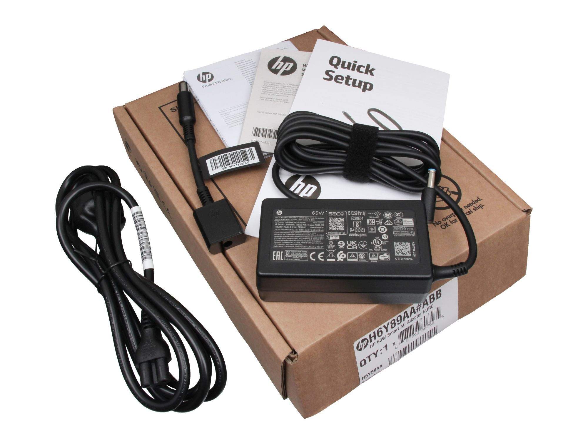 HP Smart AC Adapter - Netzteil - 65 Watt