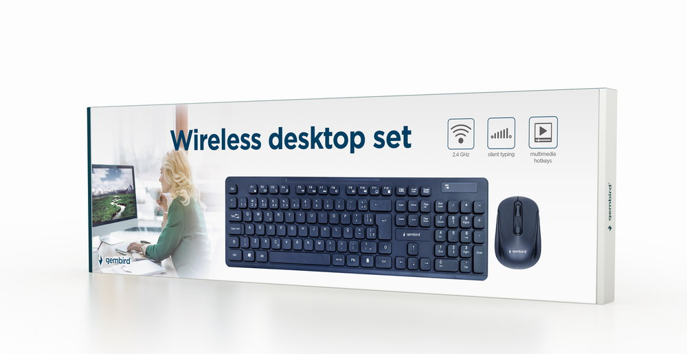 Gembird KBS-WCH-03-DE - Tastatur-und-Maus-Set - TL: Deutsch, QWERTZ, Ansicht 2