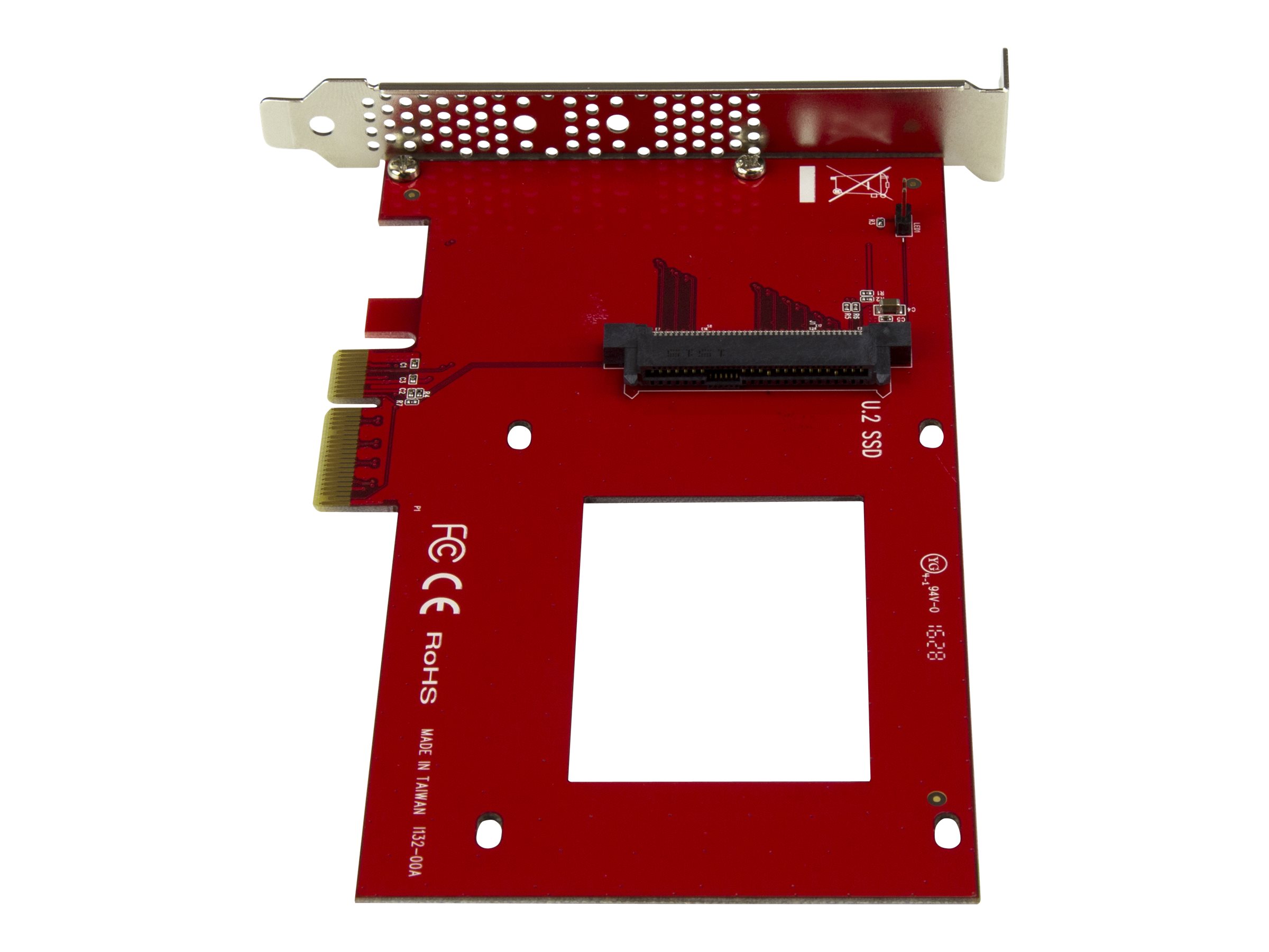 StarTech.com U.2 auf PCIe Adapter für 2,5" U.2 NVMe SSD - SFF 8639 - 4x PCI Express 3.0 - NVMe PCIe Adapter - U.2 PCIe Karte - Schnittstellenadapter