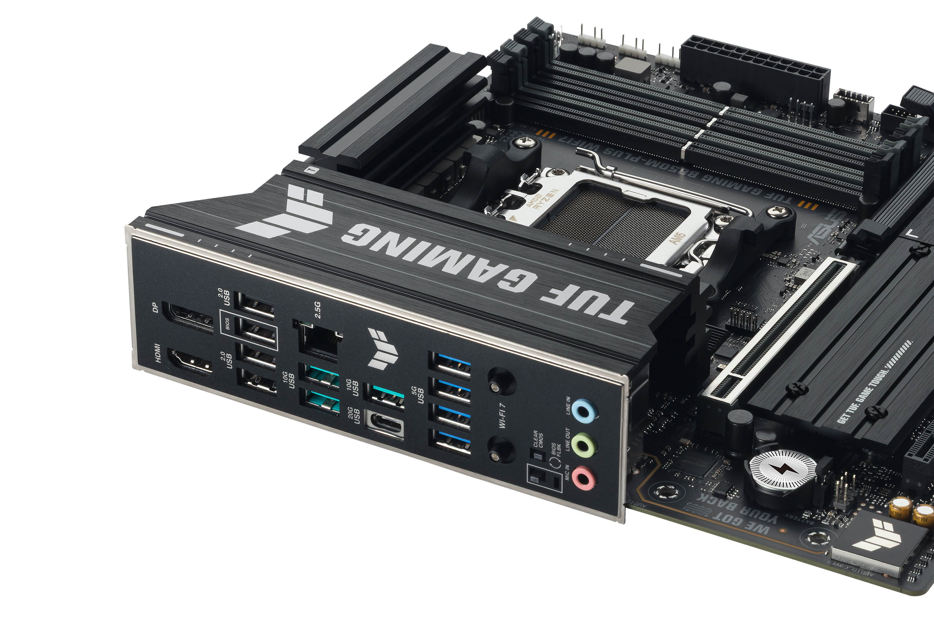 ASUS TUF GAMING B850M-PLUS WIFI7 - Motherboard - micro ATX - Socket AM5 - AMD B850 Chipsatz - Bluetooth, 2.5 GB LAN, Ansicht 2