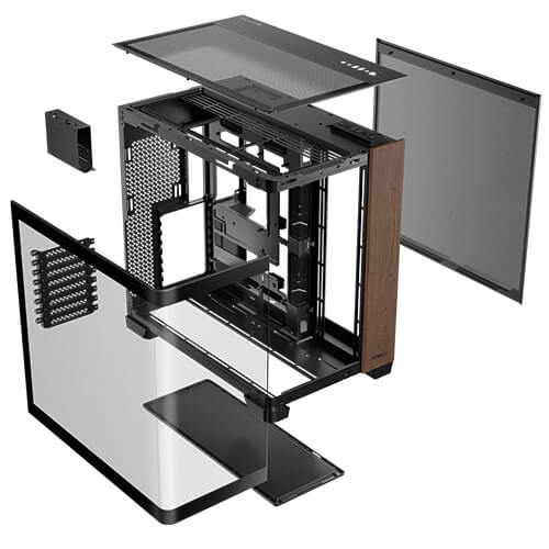 Antec Geh Full C8 Curve Wood E-ATX/ATX/M-ATX/ITX o.N. BK retail - Tower - ATX, Ansicht 3