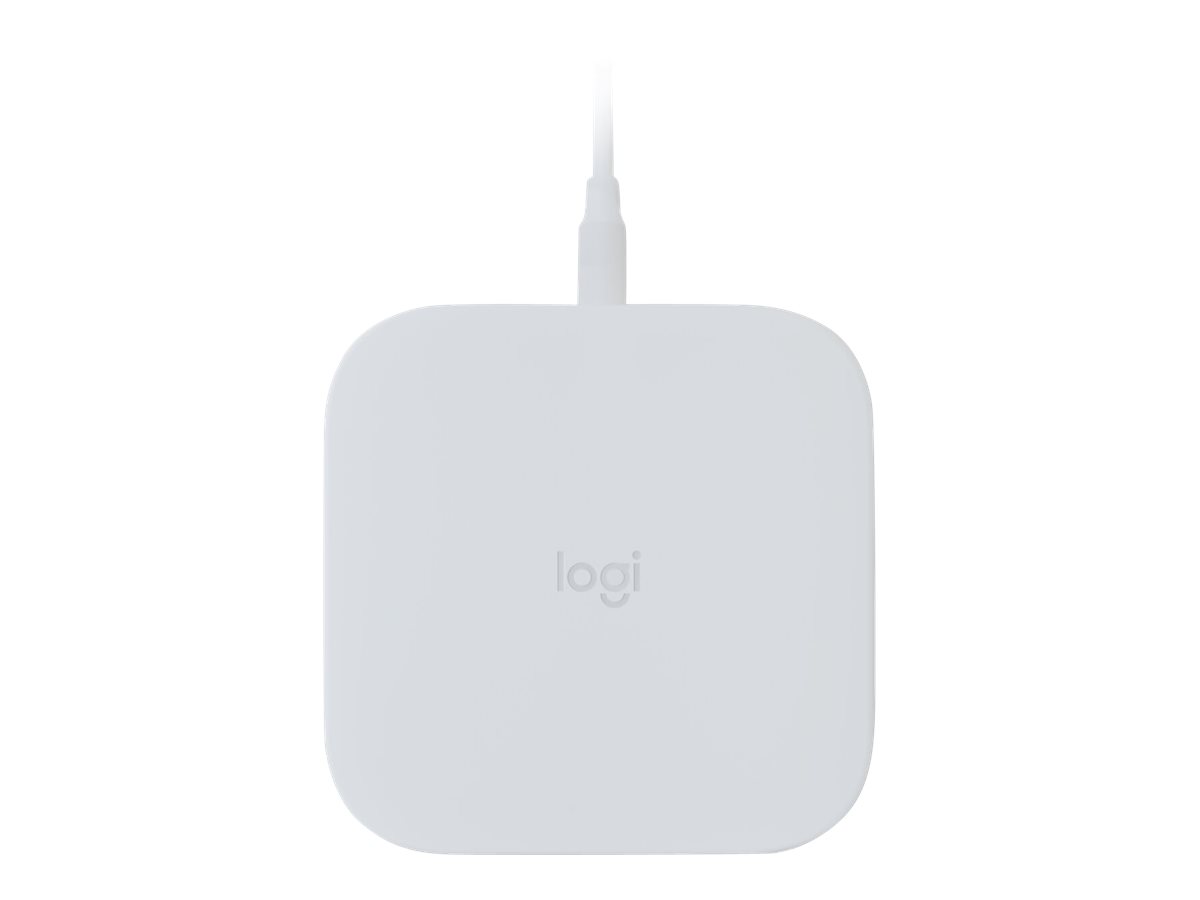 Logitech Powered Pad - Induktive Ladematte + AC-Netzteil - 9 Watt - Fast Charge - Off White