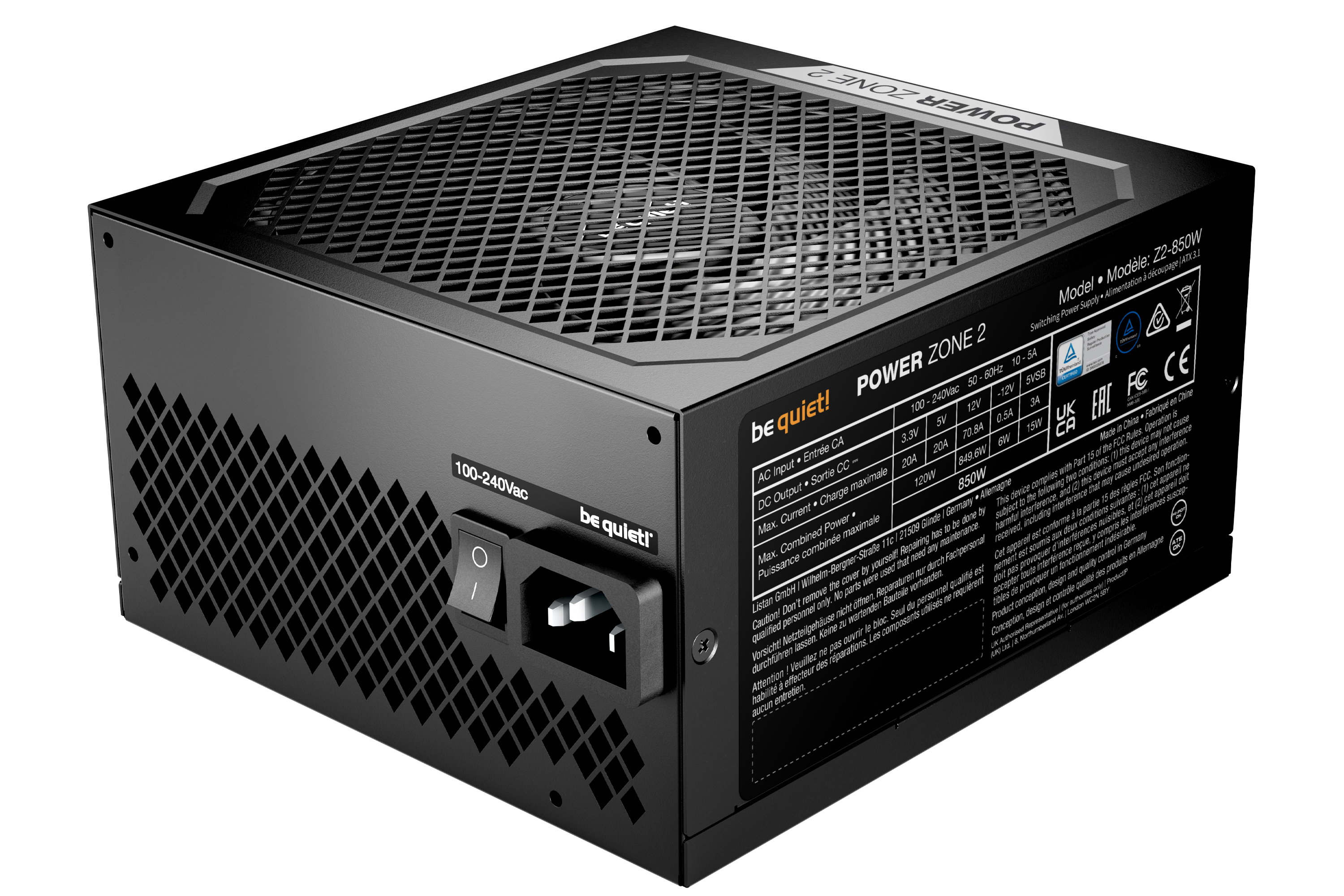 Be Quiet! Netzteil Power Zone 2 850 W - Netzteil, Ansicht 4