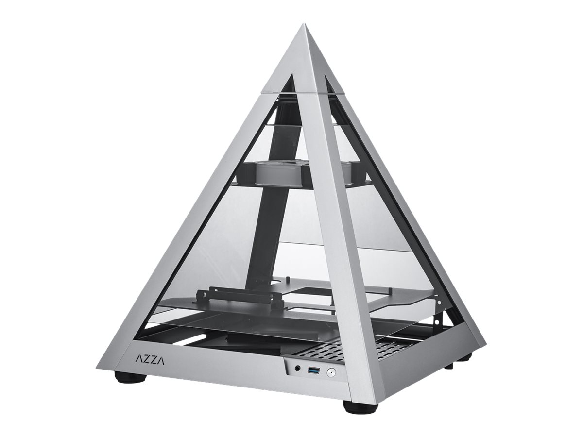 AZZA Pyramid Mini 806 - Mini-ITX Tower - Seitenteil mit Fenster (gehärtetes Glas)
