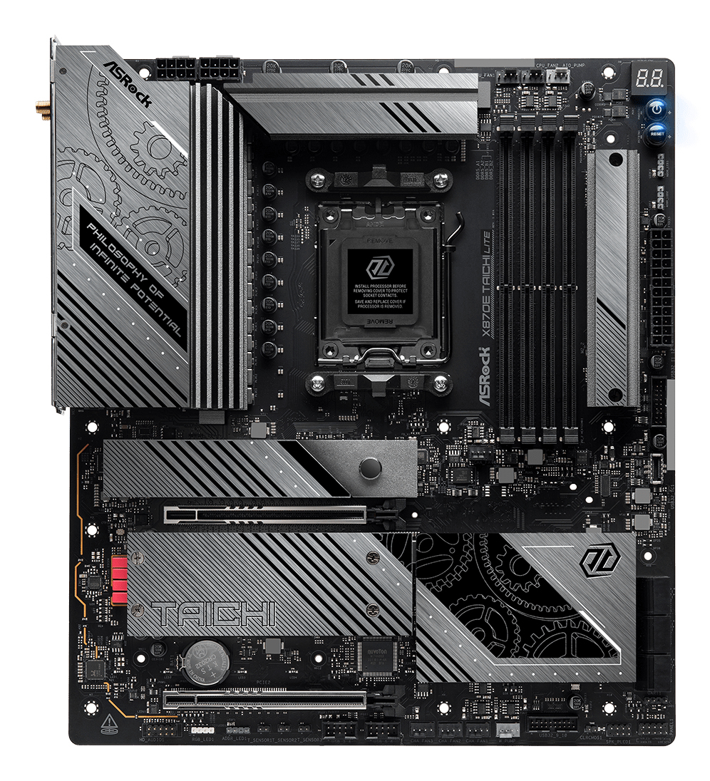 ASRock X870E Taichi Lite - Motherboard - E-ATX - Socket AM5 - AMD X870E Chipsatz - USB4, USB 3.2 Gen 1, USB 3.2 Gen 2, Ansicht 4