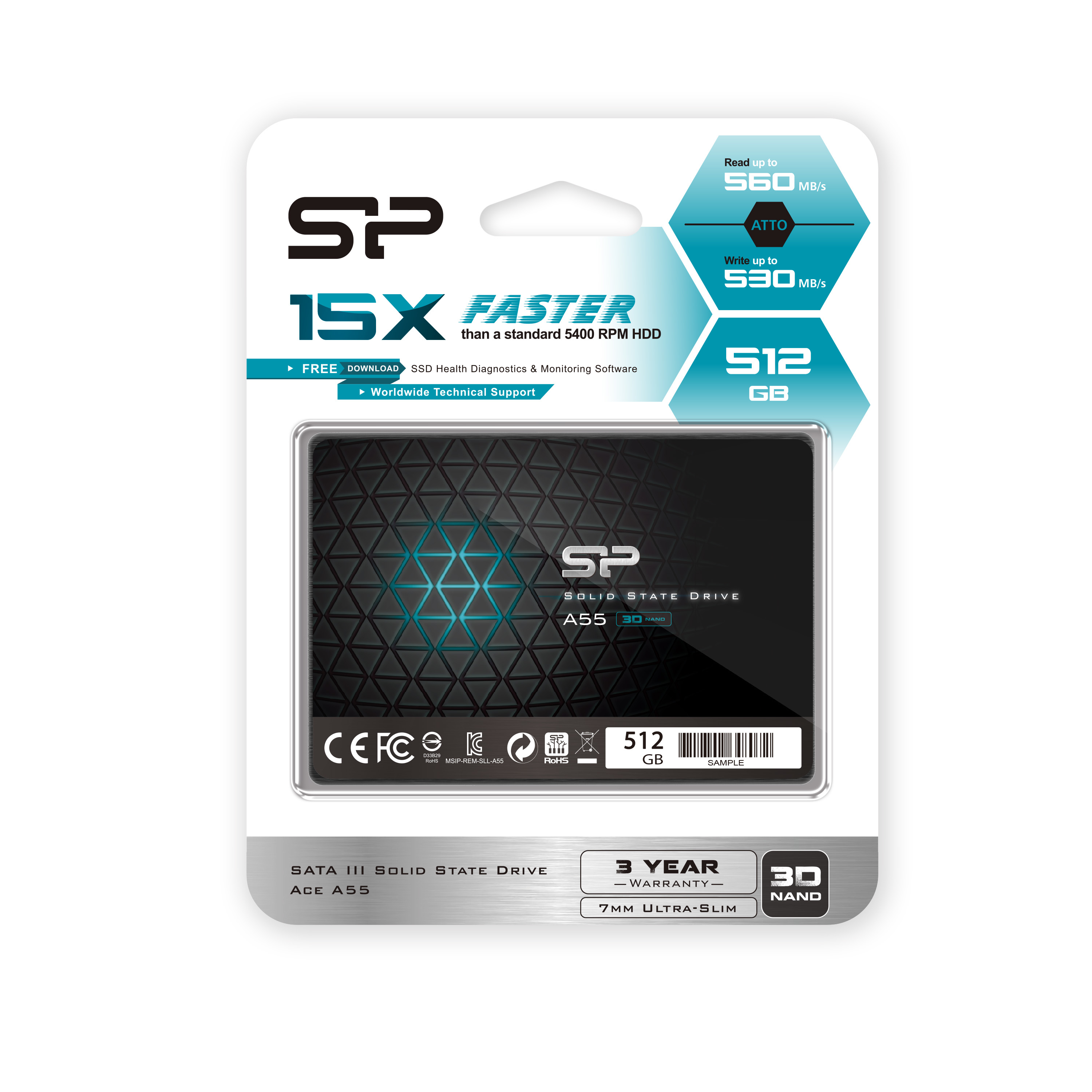 Silicon Power Ace A55 - SSD - 512 GB - intern - 2,5 (6.4 cm), Ansicht 2