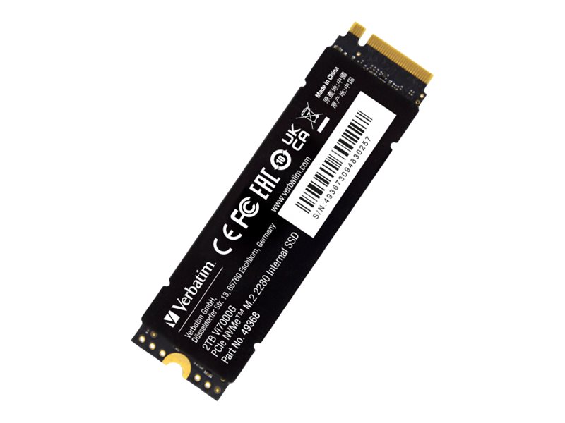 Verbatim Vi7000G - SSD - 2 TB - intern - M.2 2280 - PCIe 4.0 x4 (NVMe)