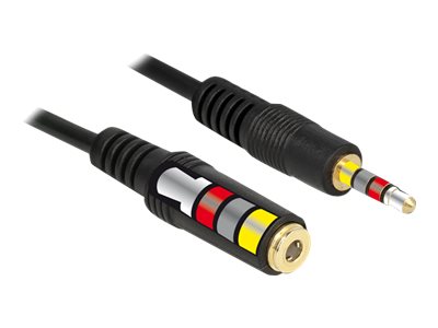 Delock Headset-Erweiterungskabel - 4-poliger Mini-Stecker männlich zu 4-poliger Mini-Stecker weiblich