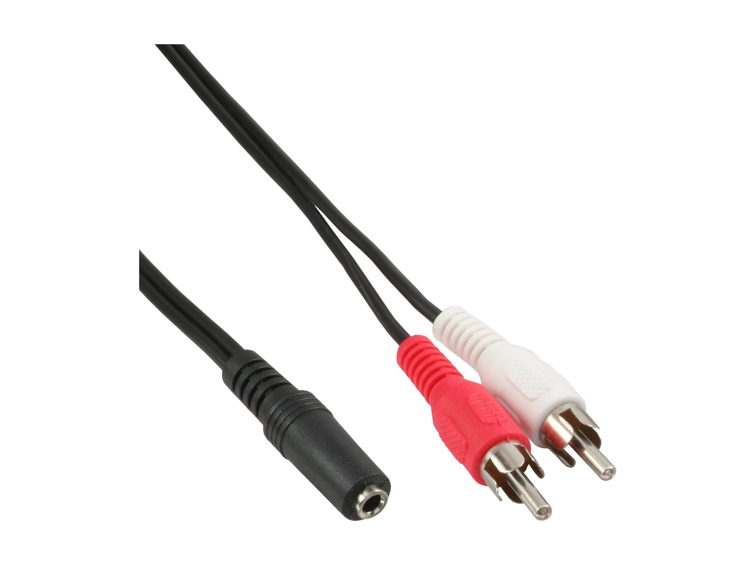 InLine CinchKlinke Kabel - 2x Cinch Stecker an 35mm Klinke Buchse - 02m