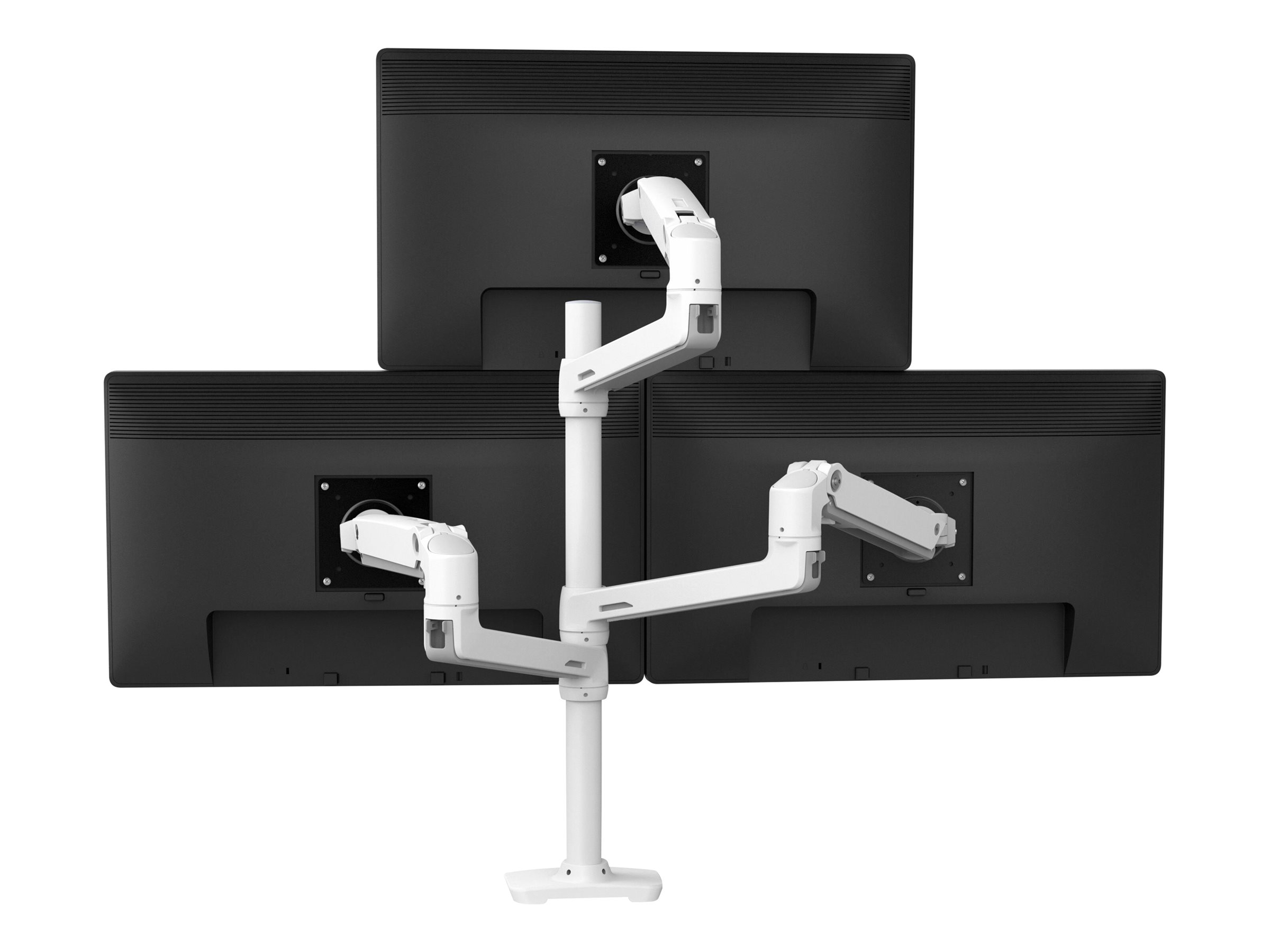 Ergotron LX Dual Stacking Arm Tall Pole - Befestigungskit - für 2 LCD-Displays - Aluminium - weiß, Ansicht 4