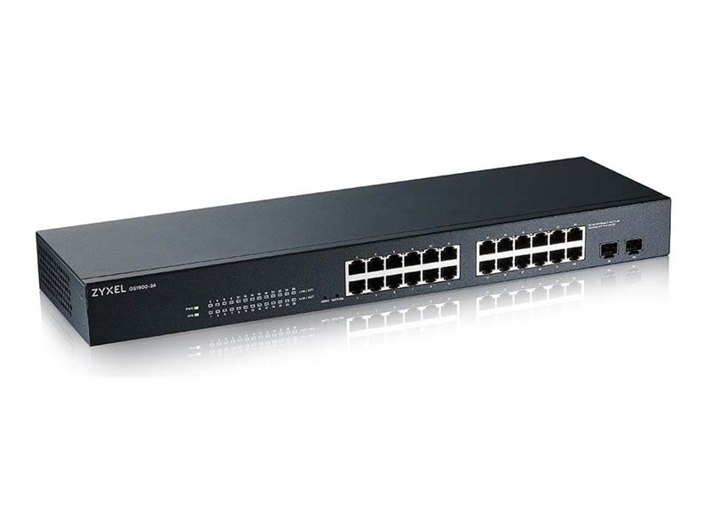 ZyXEL GS1900-24 - Switch - Smart - 24 x 10/100/1000 + 2 x Gigabit SFP (Uplink)