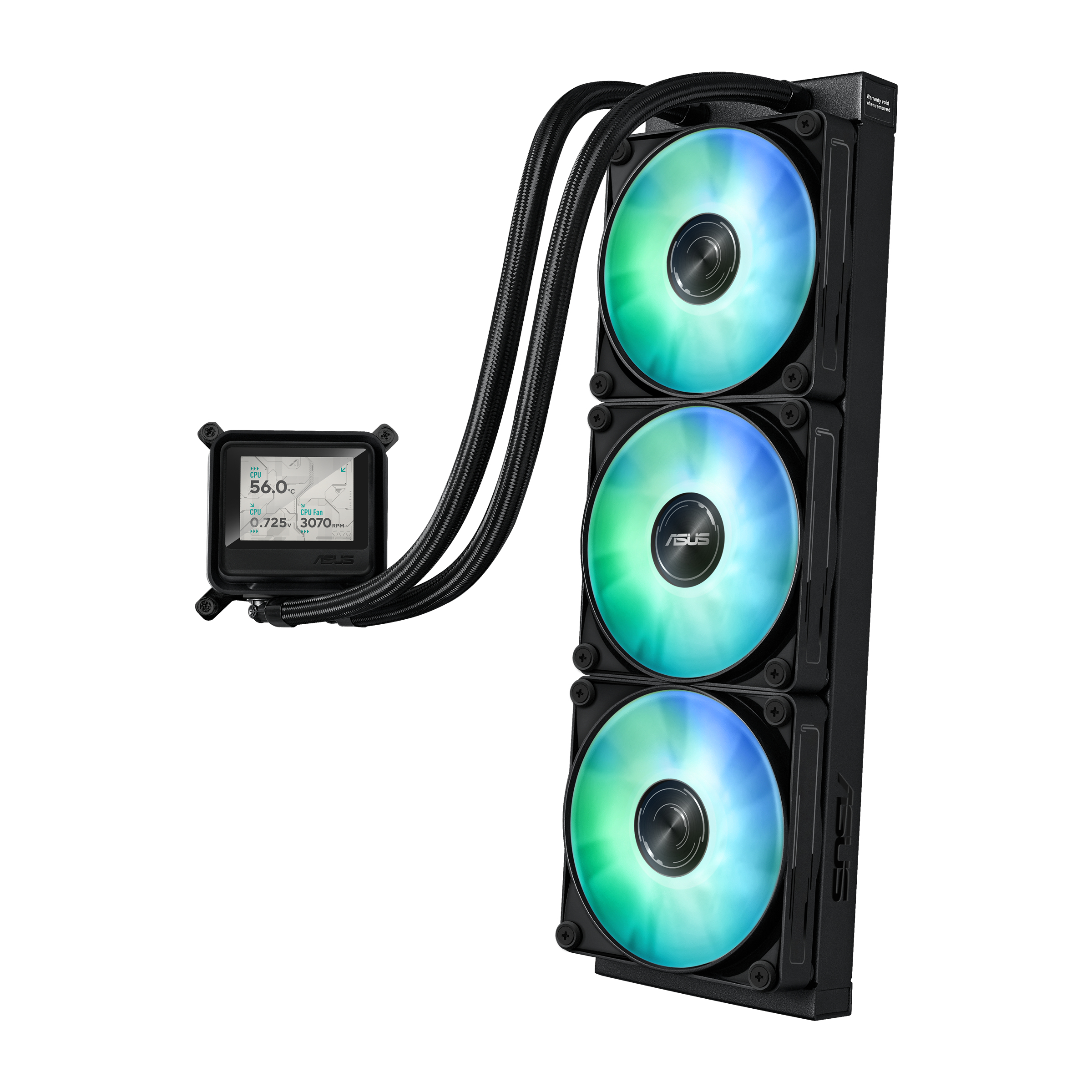 ASUS MAX Gaming LC 360 ARGB LCD - Wasserkühlung - Kühlergröße: 360 mm - (für: AM4, AM5, LGA1851, LGA1700) - Schwarz, Ansicht 4