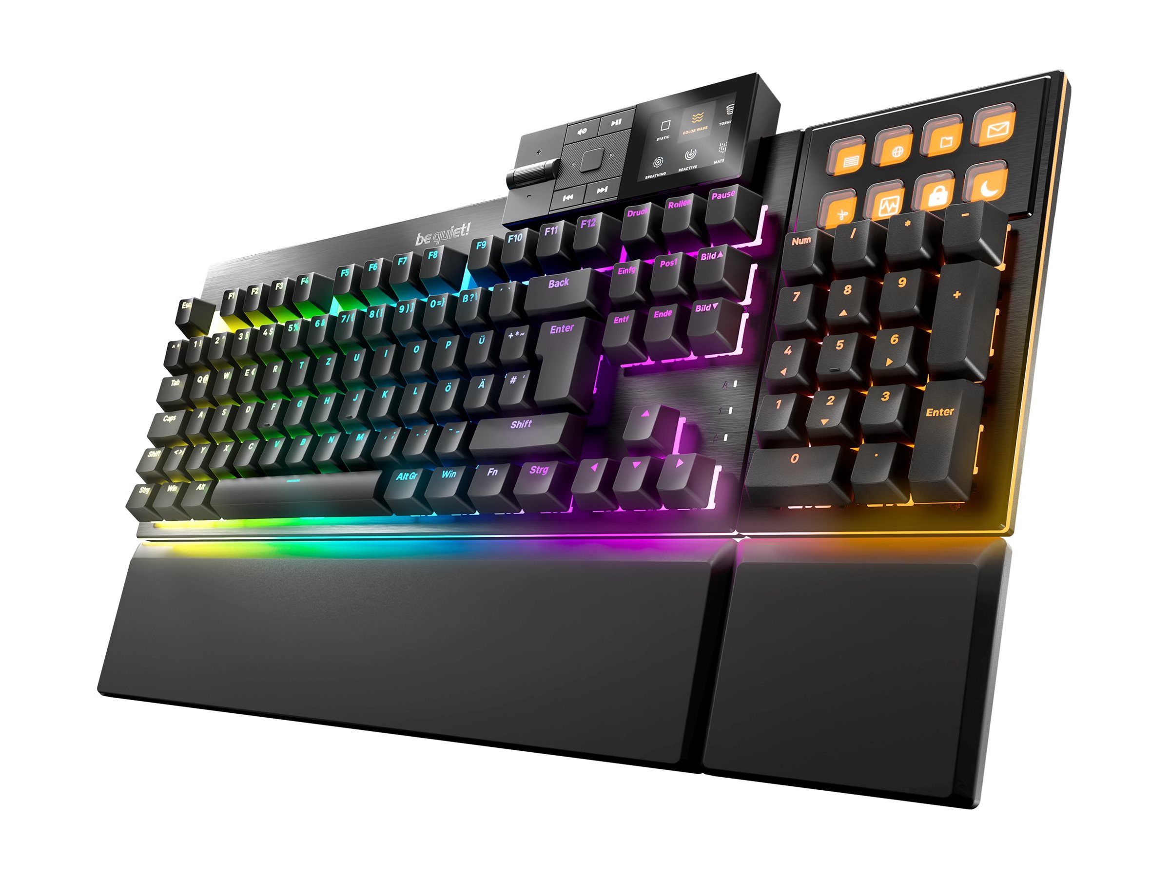 Be Quiet! Dark Mount - Tastatur - 100% - mit Mediendock, customizable display keys