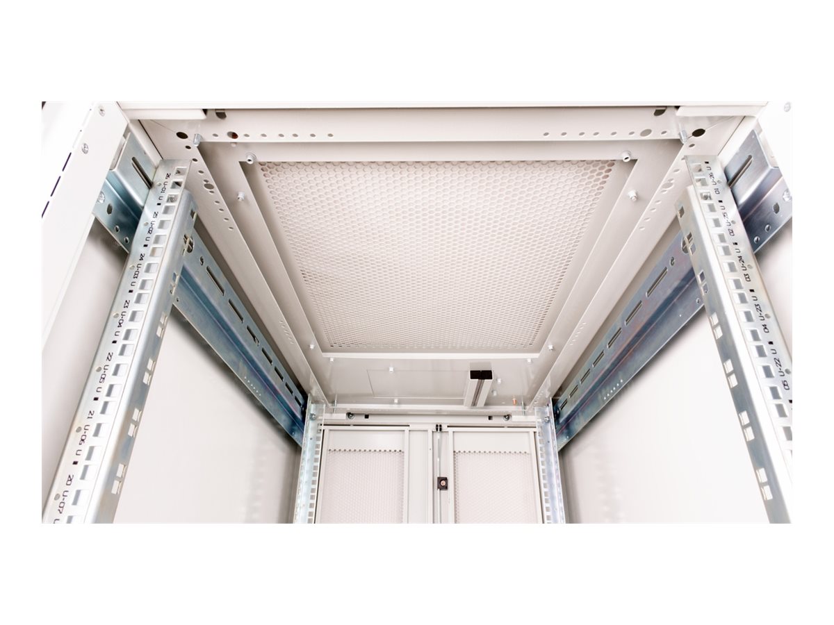 ROLINE 19 Zoll Serverschrank Pro 26 HE 600x1000 BxT grau Plexiglas, Ansicht 4