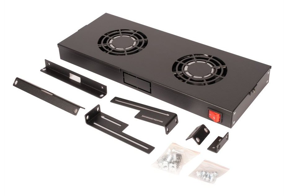 ROLINE Rack - Lüfter Kit - with 2 fans - Jet Black, RAL 9005 - 48.3 cm (19), Ansicht 2