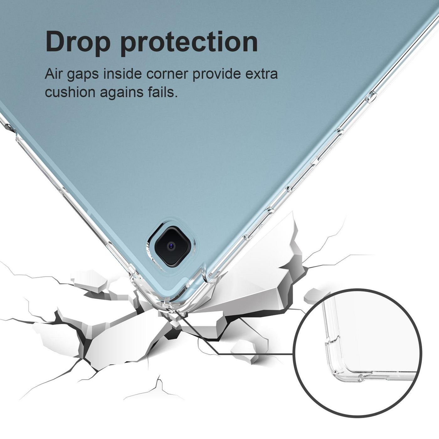 eSTUFF Hintere Abdeckung für Tablet - Thermoplastisches Polyurethan (TPU), Ansicht 4