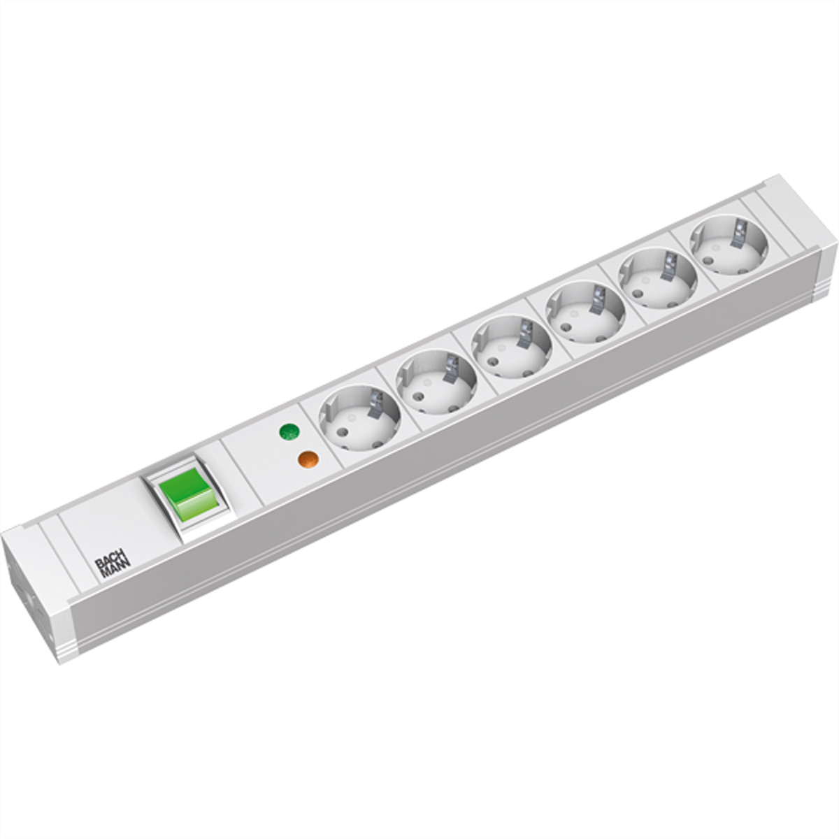 Bachmann Steckdosenleiste (Rack - einbaufähig) - Wechselstrom 230 V - Ausgangsanschlüsse: 6 - 1U - 48.3 cm (19), Ansicht 2