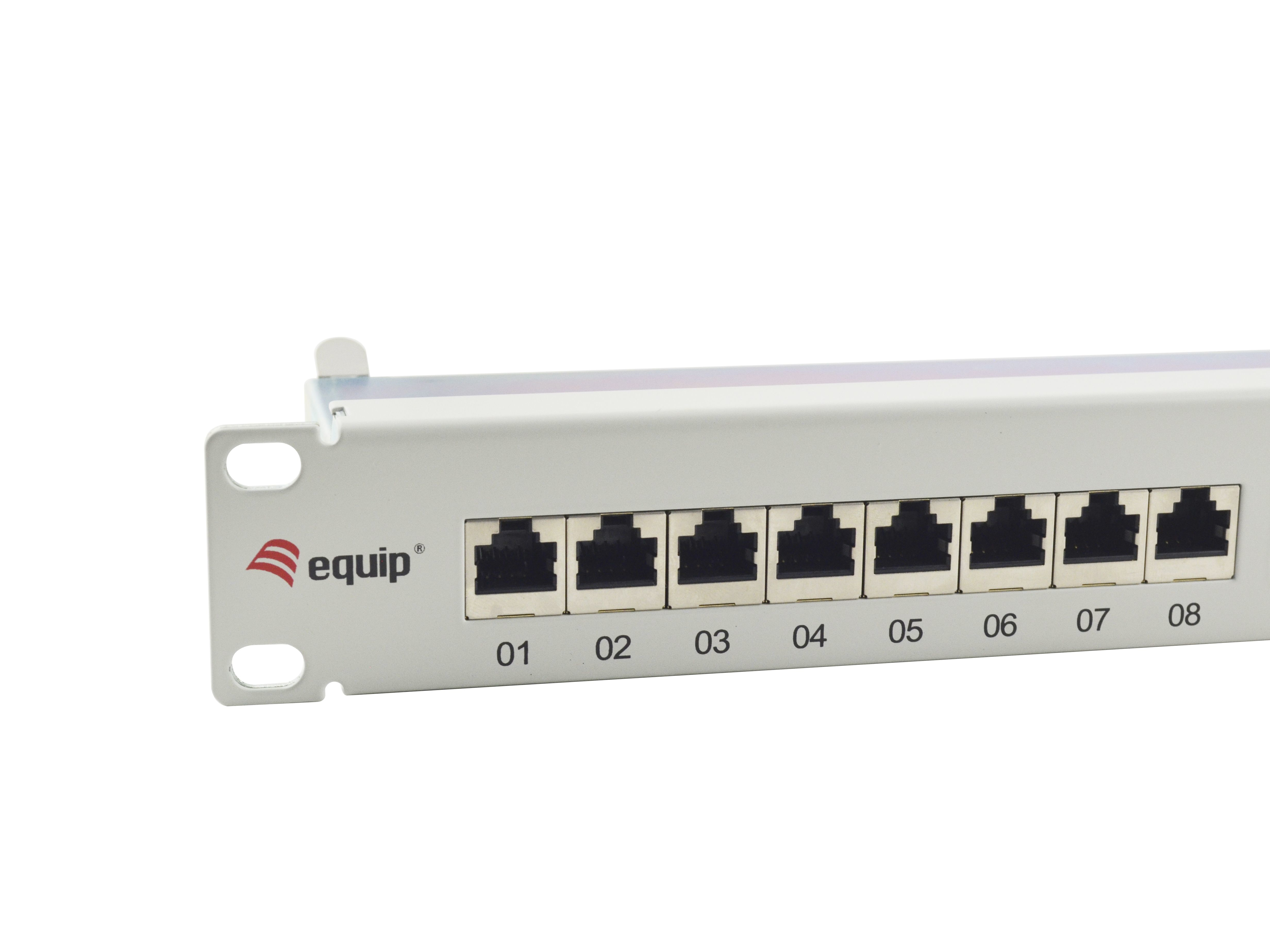 Equip 24-Port Cat.6A Geschirmtes Patch Panel - Hellgrau - 10/100/1000Base-T(X) - Gigabit Ethernet - 1000 Mbit/s - RJ-45, Ansicht 2