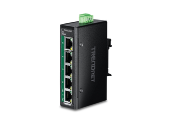 TRENDnet TI-PGLC50 PoE+ Industrial DIN-Rail Mini Switch - Switch - 1 Gbps