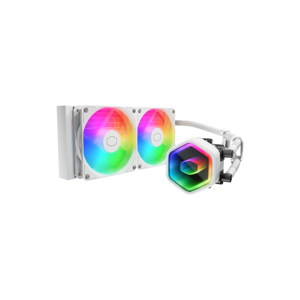 Cooler Master MasterLiquid 240 Core II - Prozessor-Flüssigkeitskühlsystem - Kühlergröße: 360 mm - Weiß, Ansicht 2
