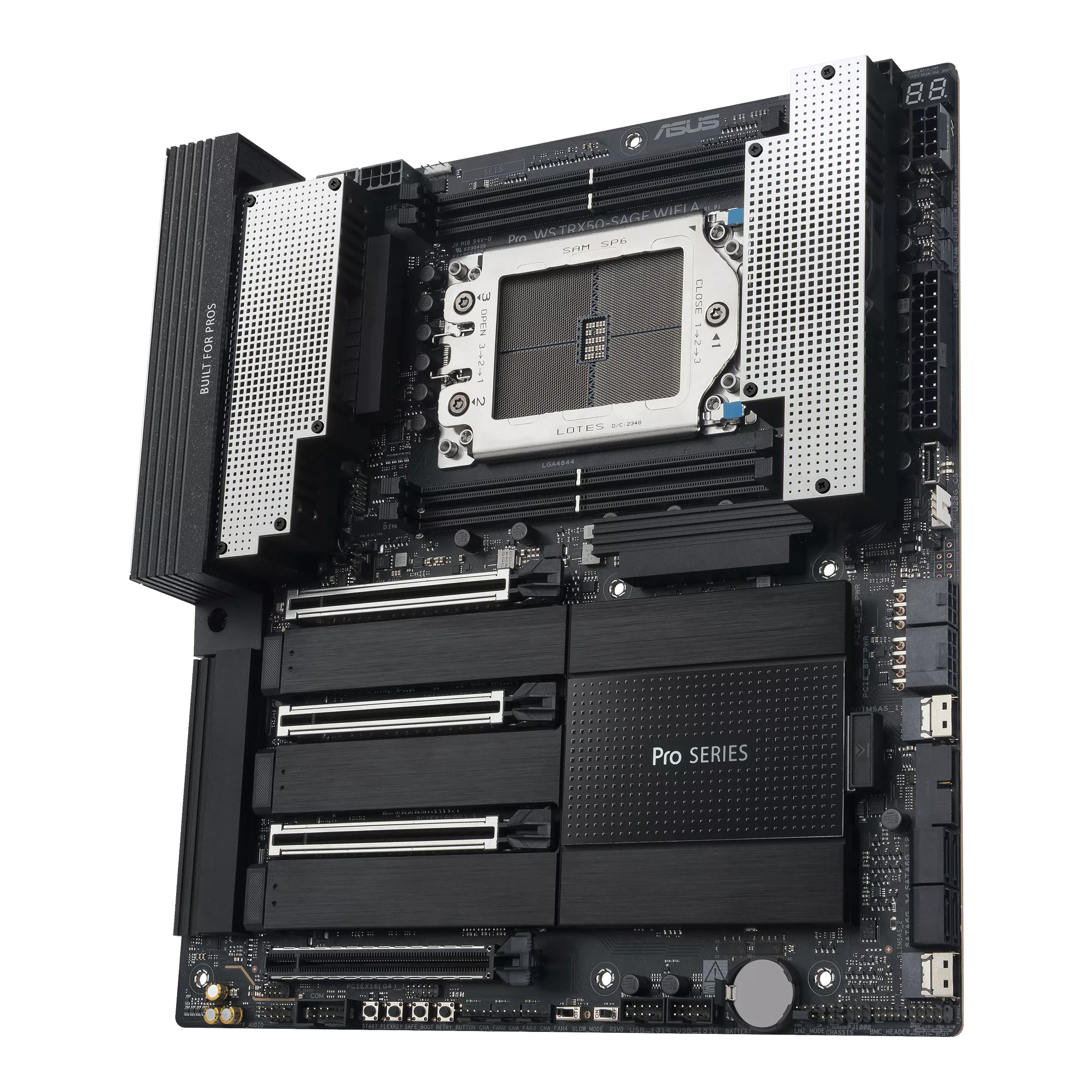 ASUS PRO WS TRX50-SAGE WIFI A - Motherboard - SSI CEB - Socket sTR5 - AMD TRX50 Chipsatz - E-ATX, Ansicht 3
