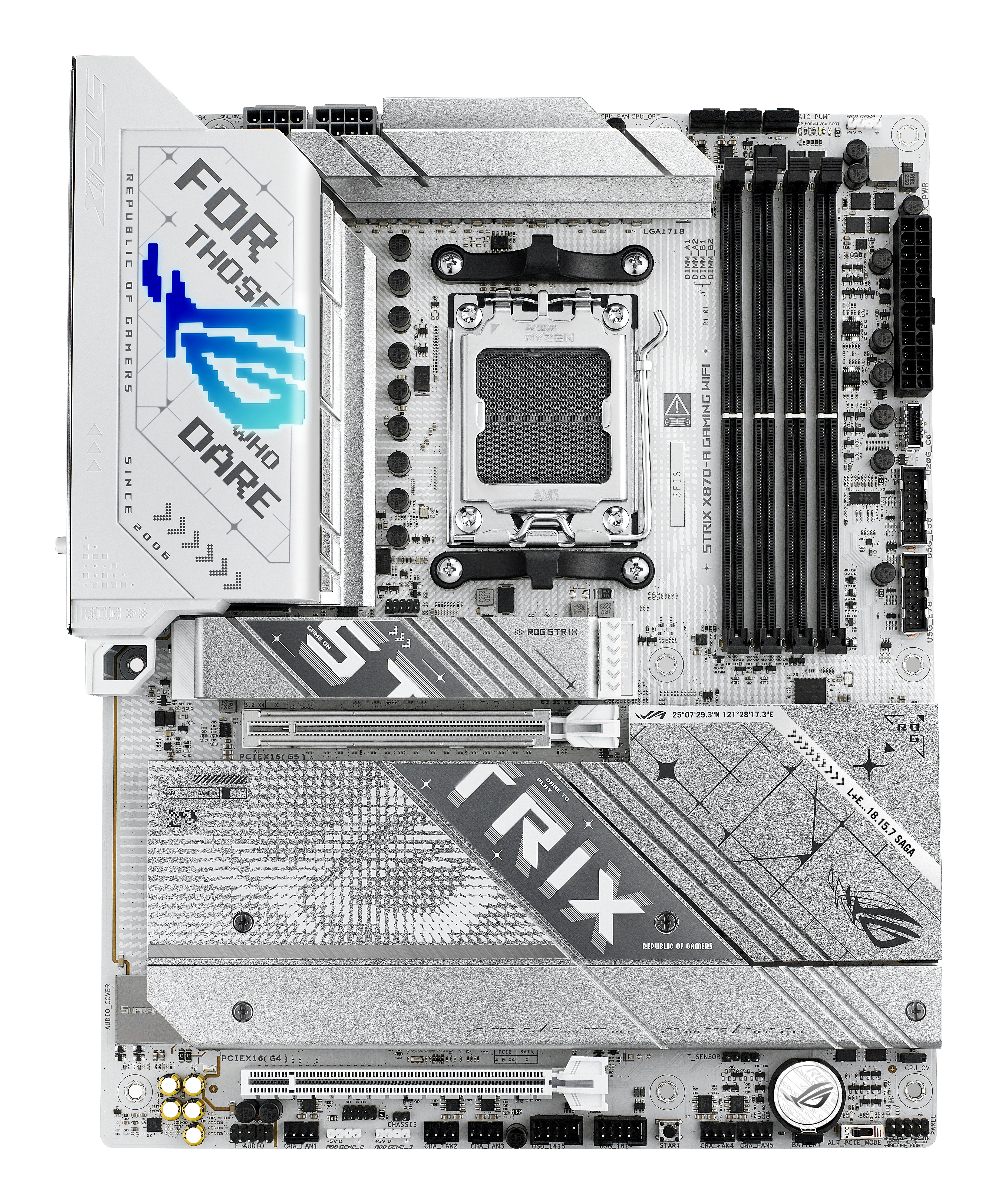 ASUS ROG STRIX X870-A GAMING WIFI - Motherboard - ATX - Socket AM5 - AMD X870 Chipsatz - USB4, USB 3.2 Gen 2, Ansicht 4