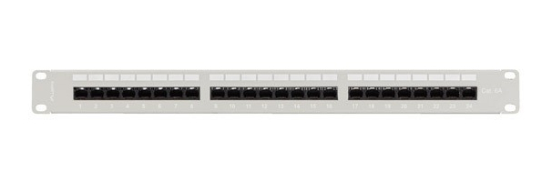 Lanberg 19 Patchpanel CAT.6A UTP+ Kabelorg. gr - 24-Port - Rack-Modul, Ansicht 4