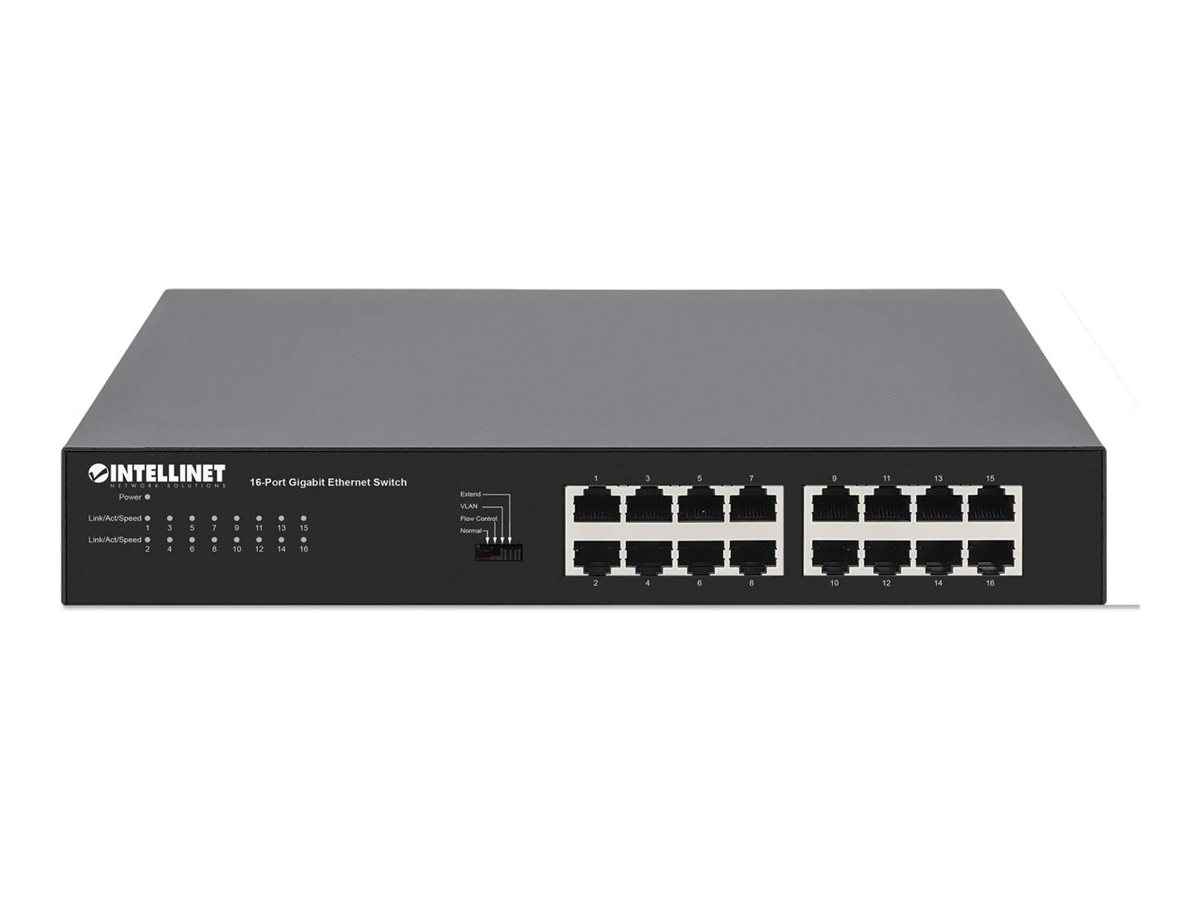 Intellinet Switch - unmanaged - 16 x Gigabit
