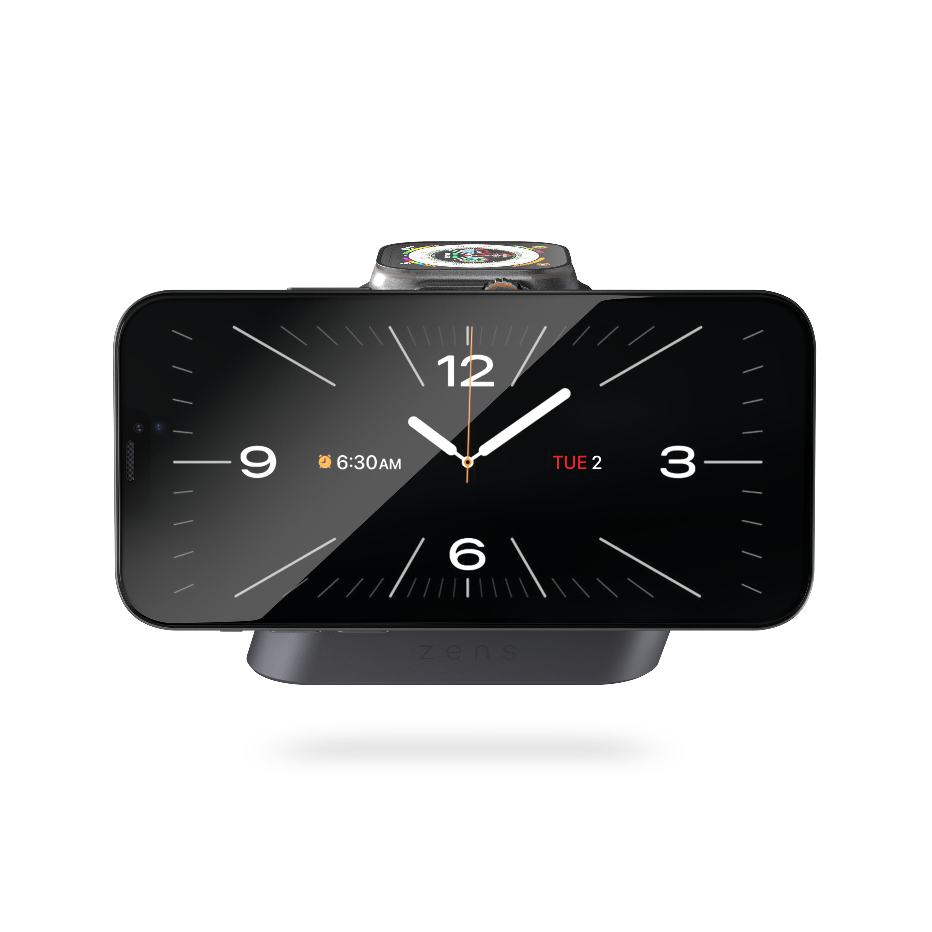 Zens Nightstand Charger Pro 2 - Kabelloses Ladegerät + AC-Netzteil - 20 Watt - Apple Fast Charge, Ansicht 3