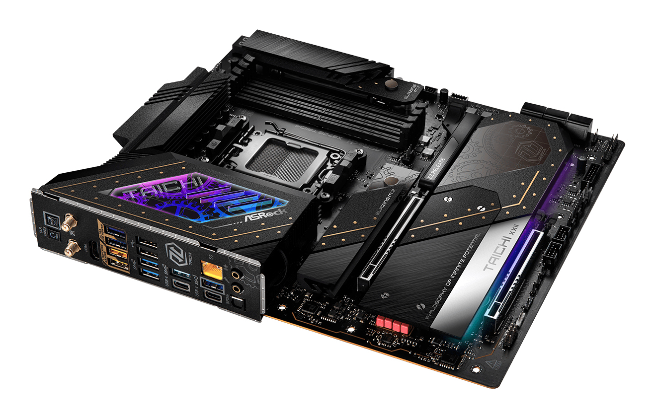 ASRock X870E Taichi - Motherboard - E-ATX - Socket AM5 - AMD X870E Chipsatz - USB4, USB 3.2 Gen 1, USB 3.2 Gen 2, Ansicht 4