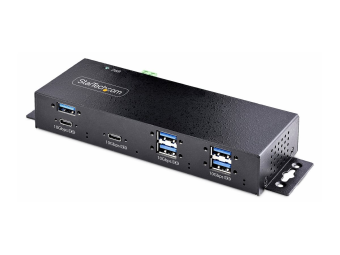 StarTech.com 7-Port Industrial USB Hub 10Gbps Hub Metal Mountable TAA