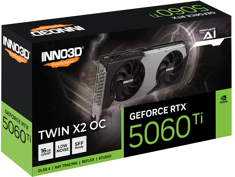 Inno3D GeForce RTX 5060 Ti 16GB TWIN X2 OC - Grafikkarten, Ansicht 2