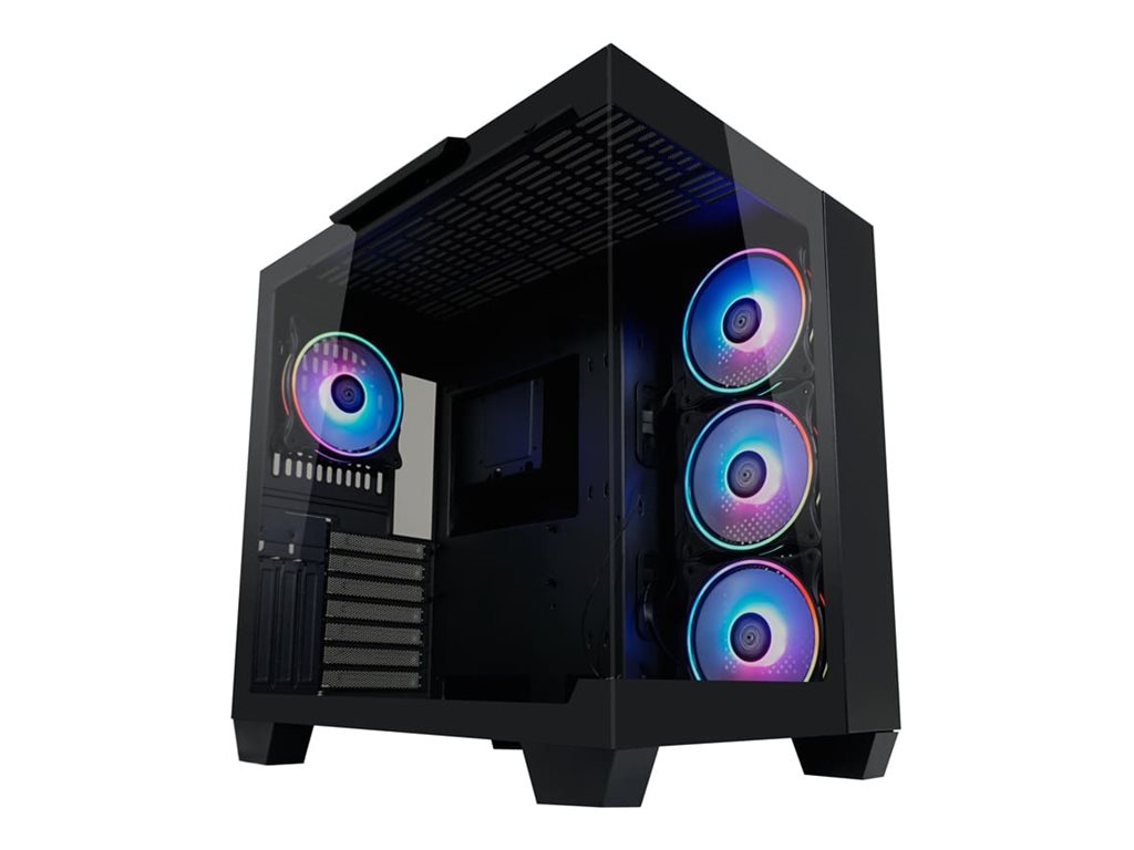 LC-Power 809B Dark Storm_X - Midi-Tower - E-ATX - Seitenteil mit Fenster (gehärtetes Glas)