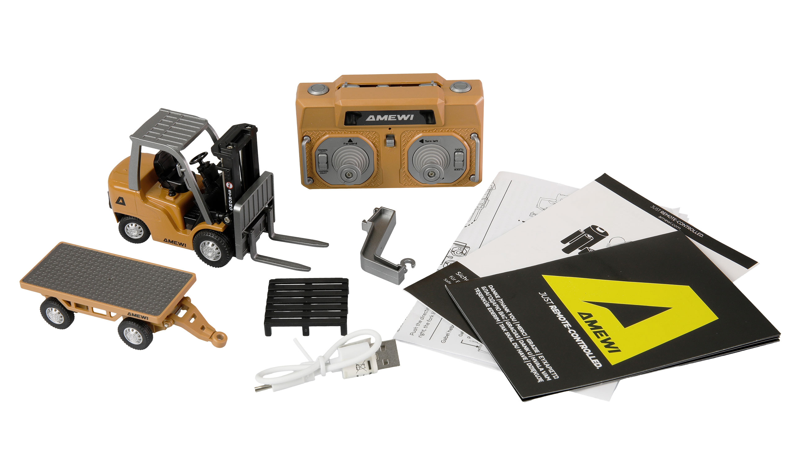 Amewi Mini-Gabelstapler mit Anhänger 8-Kanal 1 64 RTR 6+, Ansicht 2