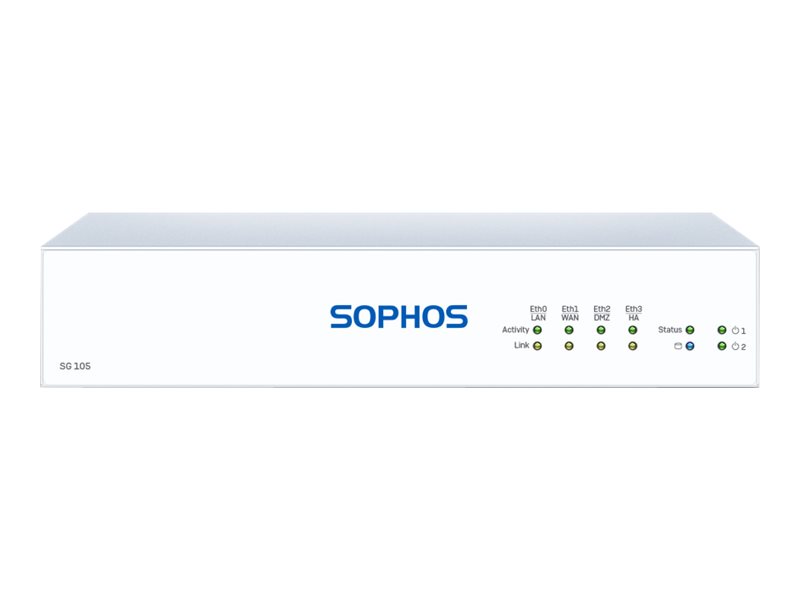 Sophos SG 105 - Rev 3 - Sicherheitsgerät - mit 1 Jahr TotalProtect Plus - GigE - Desktop