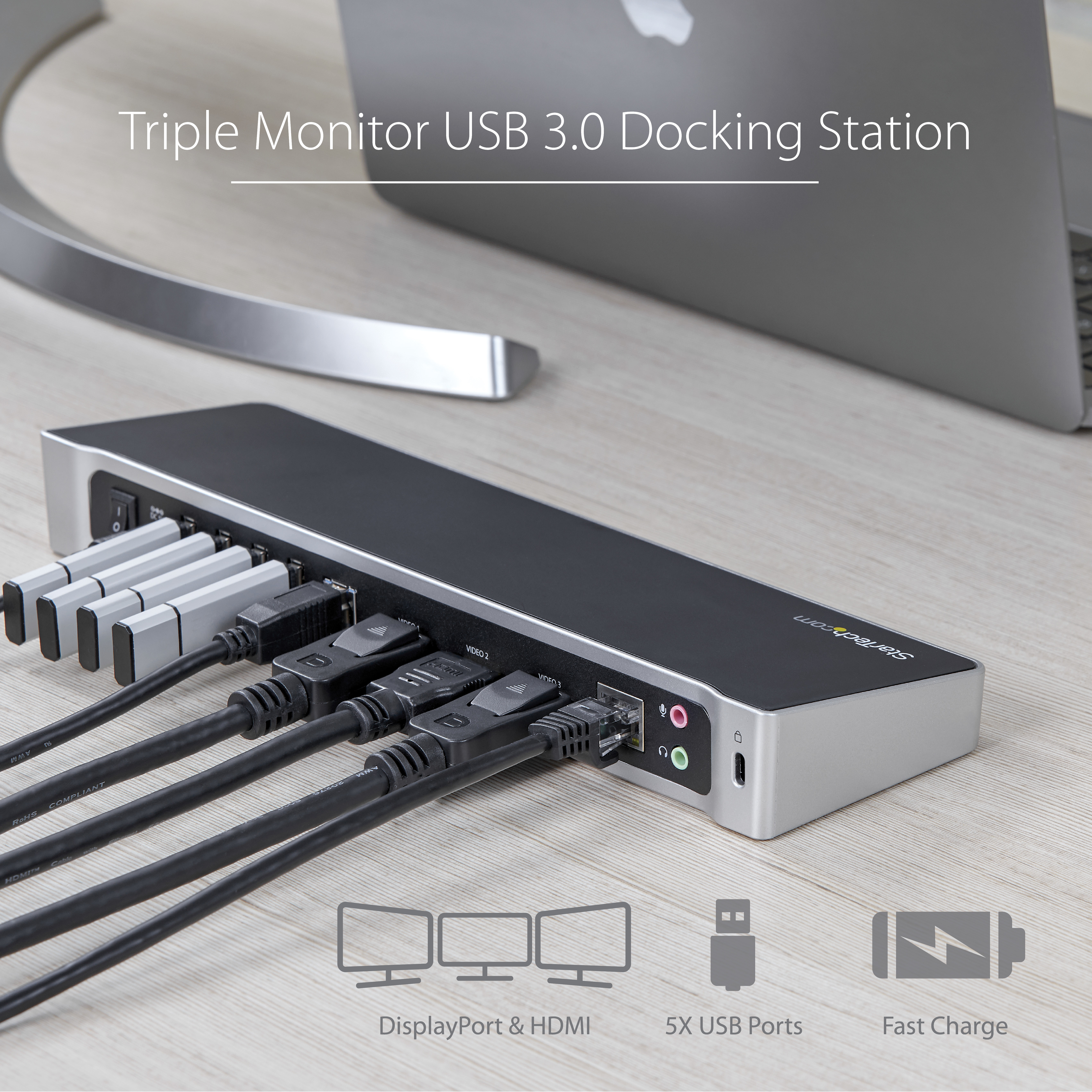 StarTech.com Triple-Video Laptop Dockingstation, Ansicht 2